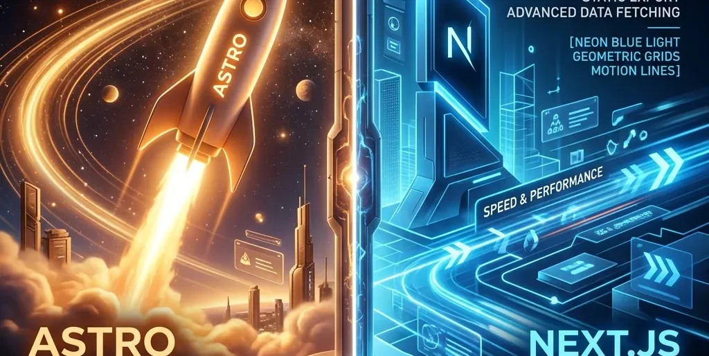 Сравнение логотипов Astro и Next.js для выбора фреймворка